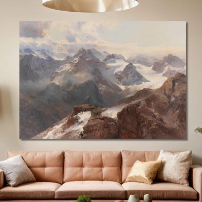 Silvretta Vista Dal Großes Maderer Edward Theodore Compton etc54 quadro stampato su tela