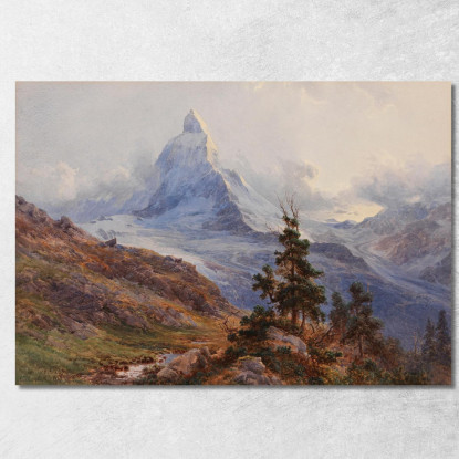 Vista Del Cervino Edward Theodore Compton etc57 quadro stampato su tela
