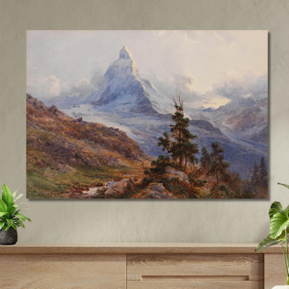 Vista Del Cervino Edward Theodore Compton etc57 quadro stampato su tela