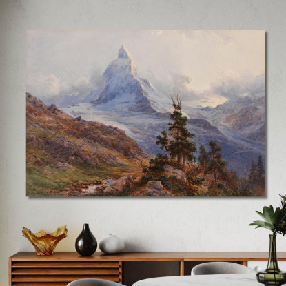 Vista Del Cervino Edward Theodore Compton etc57 quadro stampato su tela