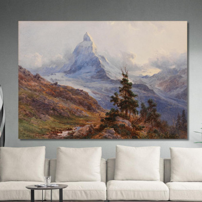 Vista Del Cervino Edward Theodore Compton etc57 quadro stampato su tela