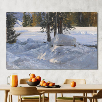 Sole Invernale Edward Theodore Compton etc58 quadro stampato su tela