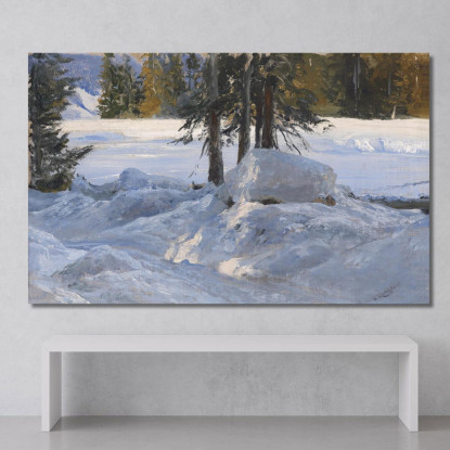 Sole Invernale Edward Theodore Compton etc58 quadro stampato su tela