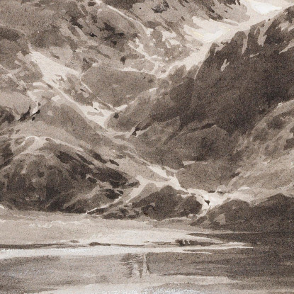 Zürsersee Verso La Wildgrubenspitze Edward Theodore Compton etc59 quadro stampato su tela