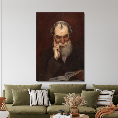 Henry James Sr. Frank Duveneck fdu4 quadro stampato su tela