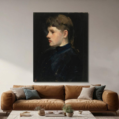 Ritratto Di Una Signora Frank Duveneck fdu13 quadro stampato su tela