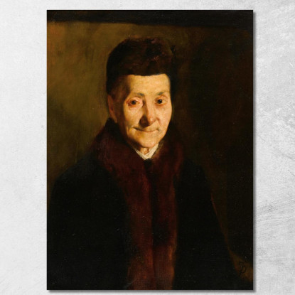 Ritratto Di Una Vecchia Signora Frank Duveneck fdu16 quadro stampato su tela
