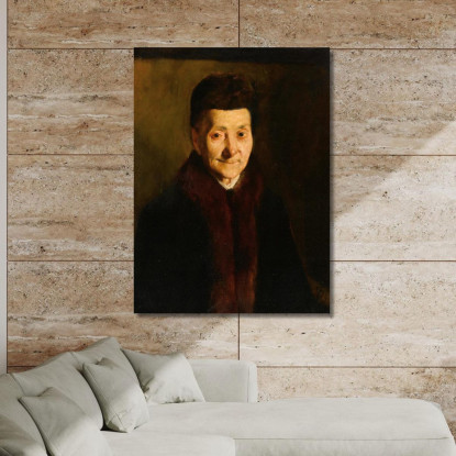Ritratto Di Una Vecchia Signora Frank Duveneck fdu16 quadro stampato su tela