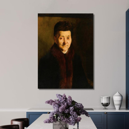 Ritratto Di Una Vecchia Signora Frank Duveneck fdu16 quadro stampato su tela