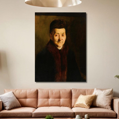 Ritratto Di Una Vecchia Signora Frank Duveneck fdu16 quadro stampato su tela