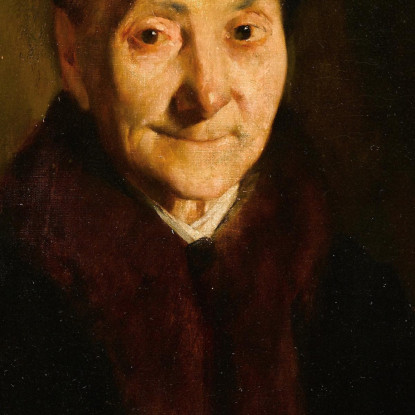 Ritratto Di Una Vecchia Signora Frank Duveneck fdu16 quadro stampato su tela