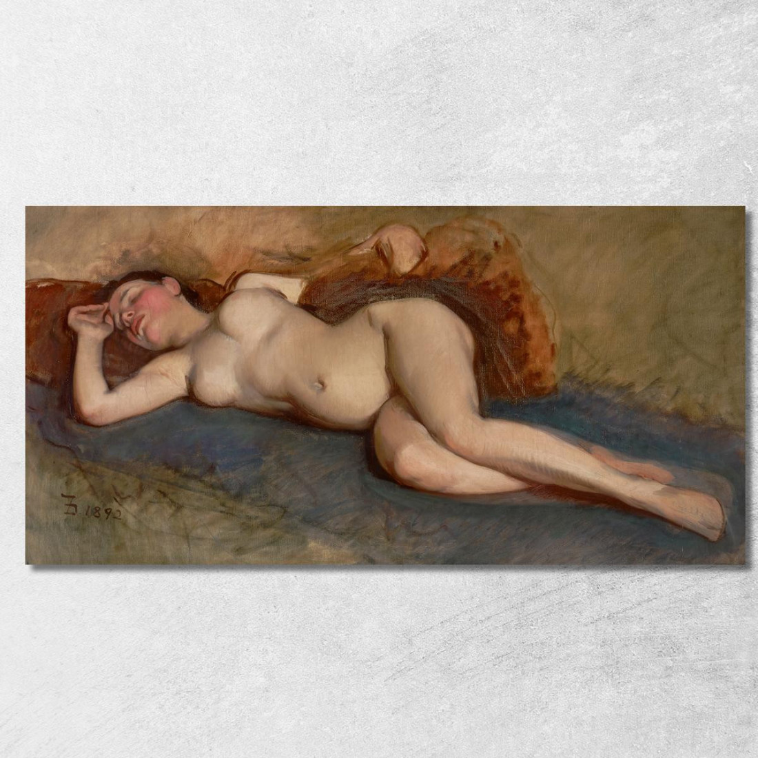 Nudo Disteso Frank Duveneck fdu18 quadro stampato su tela