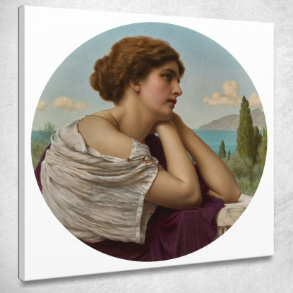 Cuore Sulle Labbra E Anima Negli Occhi John William Godward jwg35 quadro stampato su tela