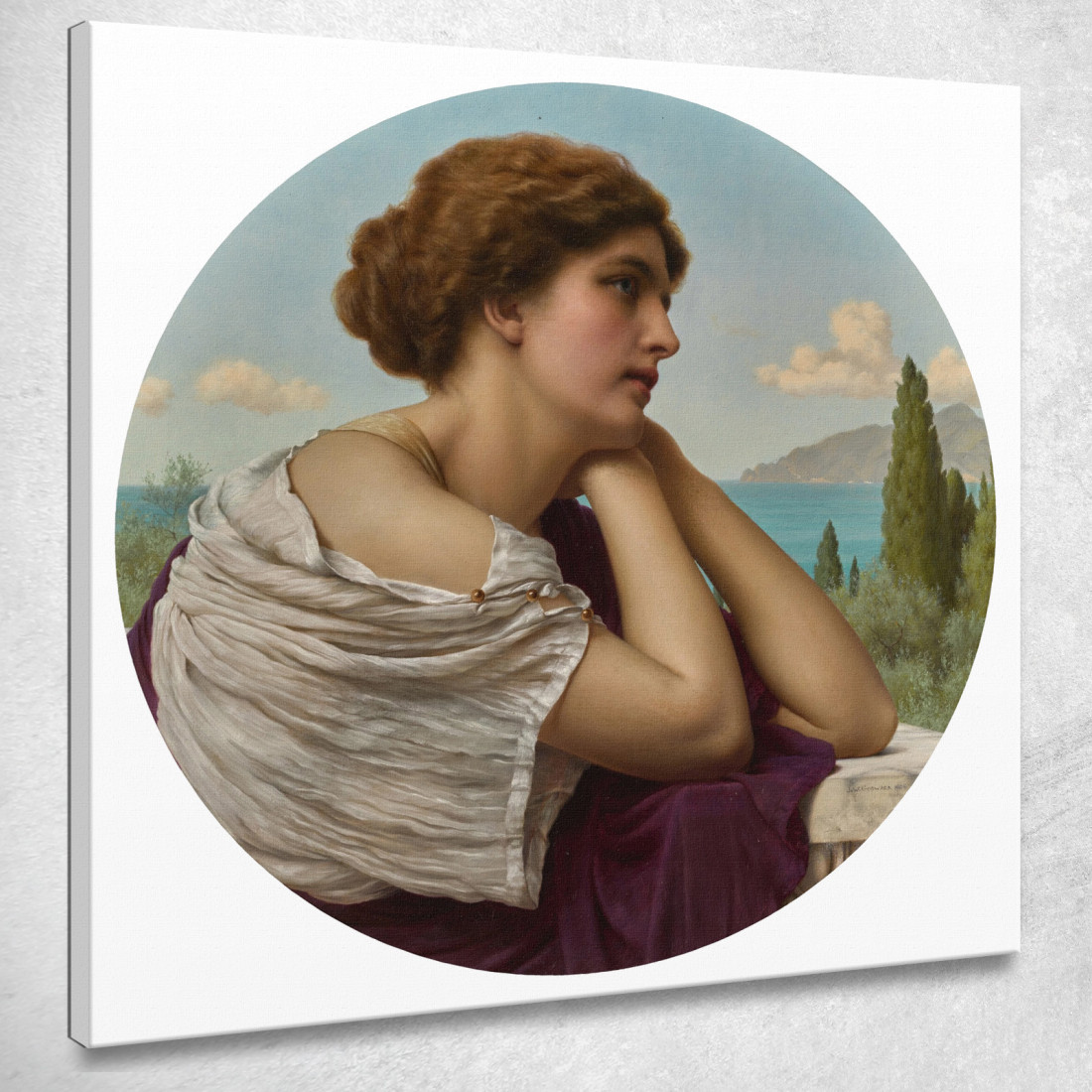 Cuore Sulle Labbra E Anima Negli Occhi John William Godward jwg35 quadro stampato su tela