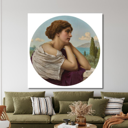 Cuore Sulle Labbra E Anima Negli Occhi John William Godward jwg35 quadro stampato su tela