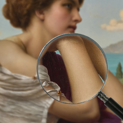 Cuore Sulle Labbra E Anima Negli Occhi John William Godward jwg35 quadro stampato su tela