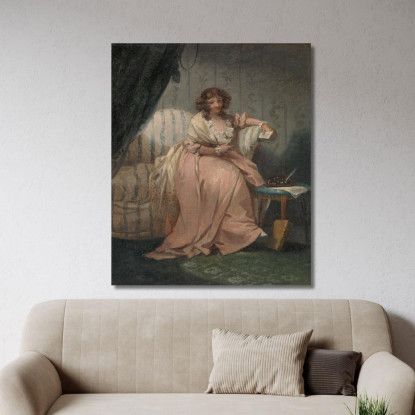 Una Donna Chiamata Anne La Moglie Dell'Artista George Morland gmo8 quadro stampato su tela