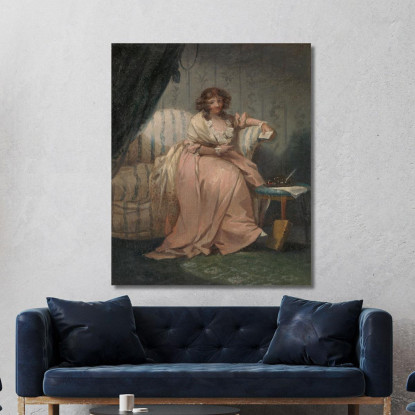 Una Donna Chiamata Anne La Moglie Dell'Artista George Morland gmo8 quadro stampato su tela