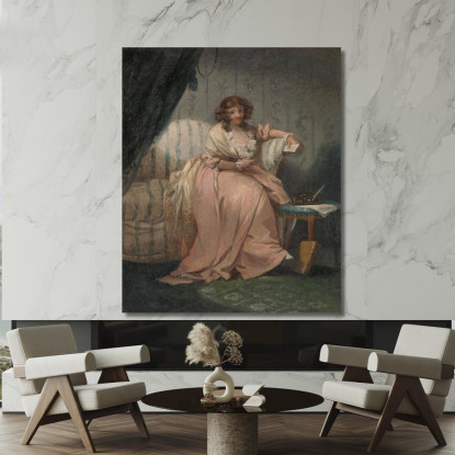 Una Donna Chiamata Anne La Moglie Dell'Artista George Morland gmo8 quadro stampato su tela