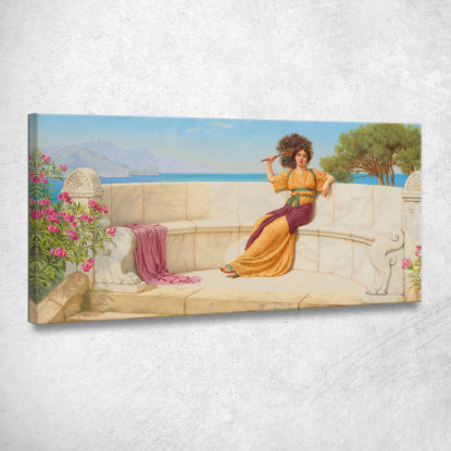 Nel Pieno Delle Fantasticherie Estive John William Godward jwg39 quadro stampato su tela