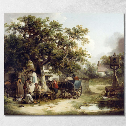 La Locanda Bell A Kilburn George Morland gmo38 quadro stampato su tela