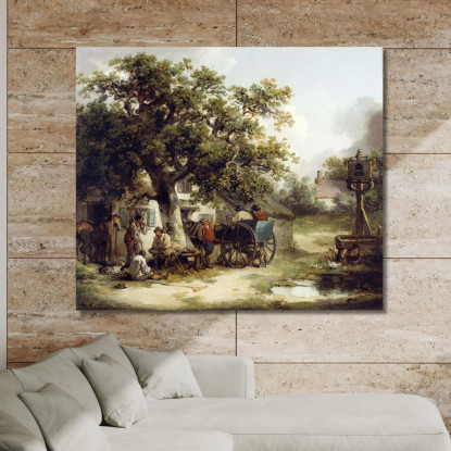 La Locanda Bell A Kilburn George Morland gmo38 quadro stampato su tela