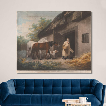 Il Foraggiatore Di Cavalli George Morland gmo45 quadro stampato su tela