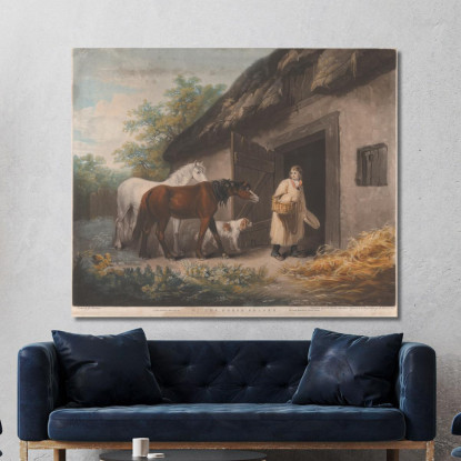 Il Foraggiatore Di Cavalli George Morland gmo45 quadro stampato su tela