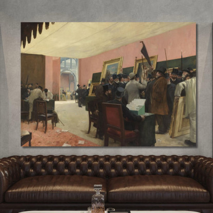 Una Sessione Della Giuria Di Pittura Henri Gervex hgr1 quadro stampato su tela