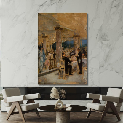 Armenonville La Sera Del Grand Prix Henri Gervex hgr5 quadro stampato su tela