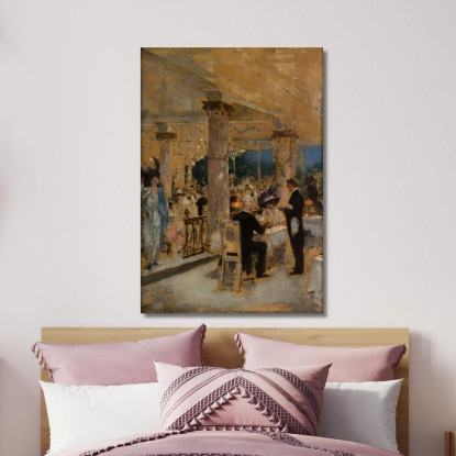 Armenonville La Sera Del Grand Prix Henri Gervex hgr5 quadro stampato su tela