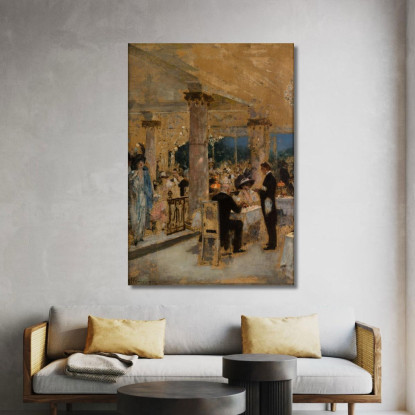 Armenonville La Sera Del Grand Prix Henri Gervex hgr5 quadro stampato su tela