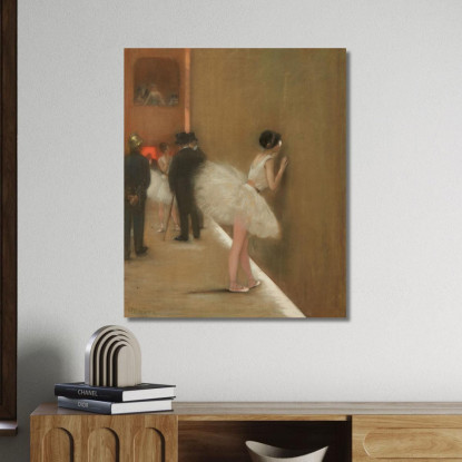Dietro Il Sipario Del Balletto Henri Gervex hgr8 quadro stampato su tela