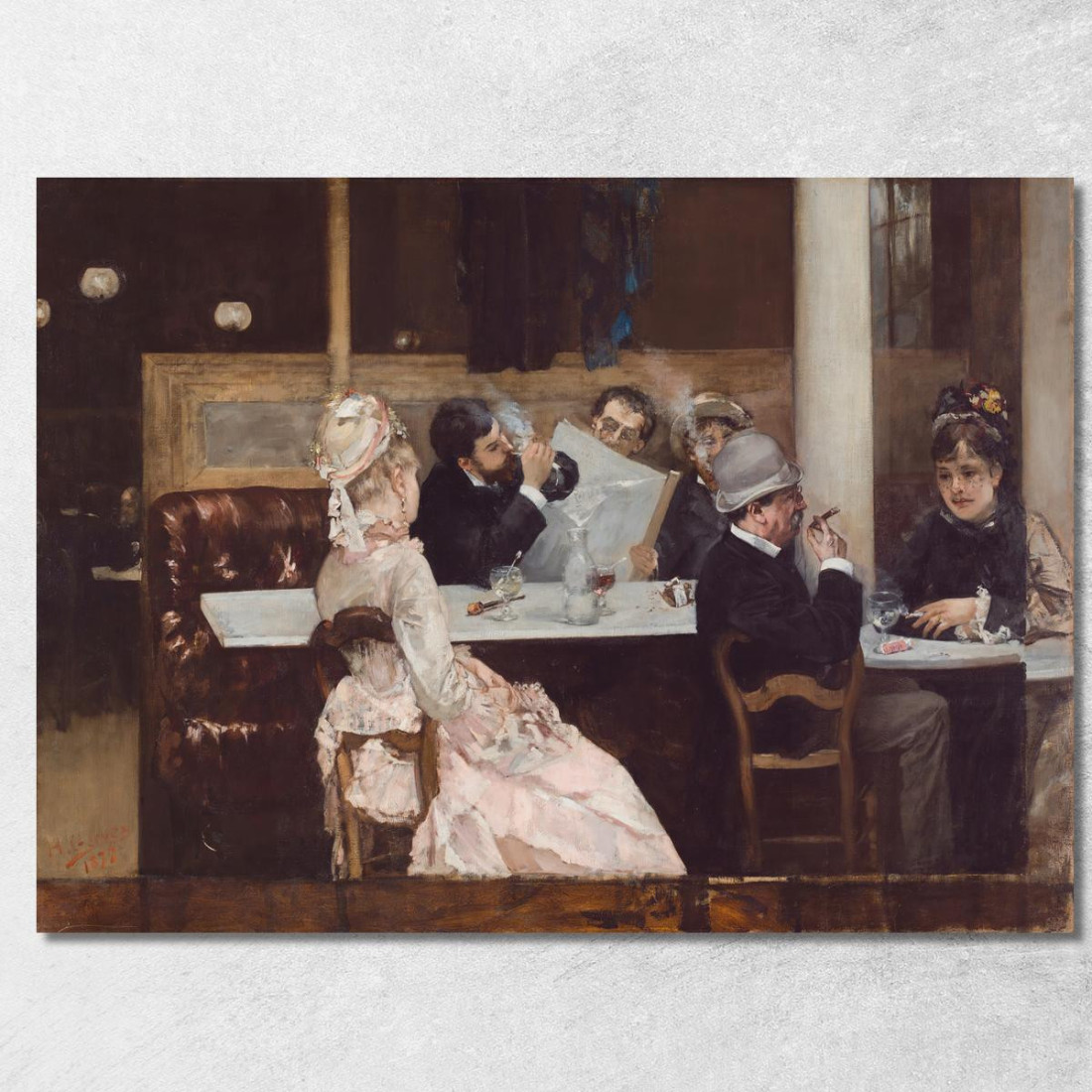 Scena Di Caffè A Parigi Henri Gervex hgr9 quadro stampato su tela