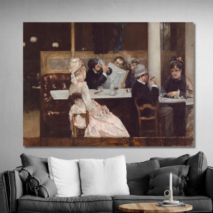 Scena Di Caffè A Parigi Henri Gervex hgr9 quadro stampato su tela