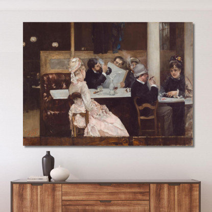 Scena Di Caffè A Parigi Henri Gervex hgr9 quadro stampato su tela