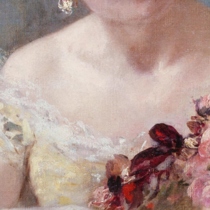 Donna Con Ventaglio - Ritratto Di Réjane Henri Gervex hgr12 quadro stampato su tela