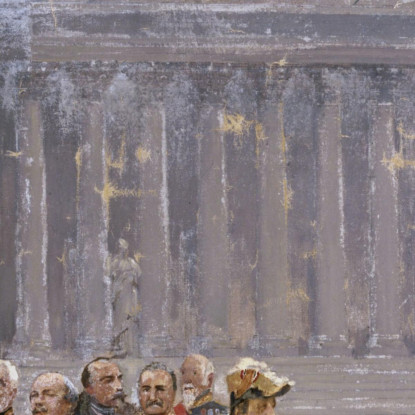 La Famiglia Imperiale Circondata Da Numerose Personalità Del Secondo Impero Davanti Al Palazzo Borbone Henri Gervex hgr14 quadr