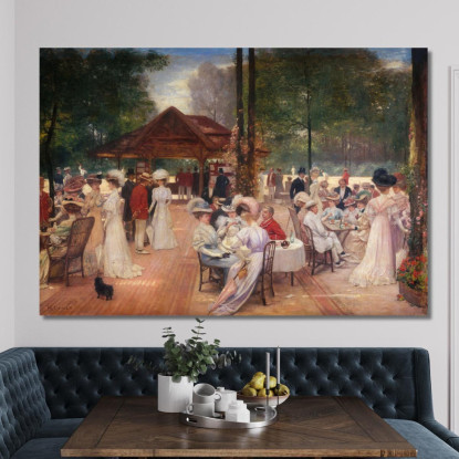 Il Circolo Dell'Isola Di Puteaux Henri Gervex hgr20 quadro stampato su tela