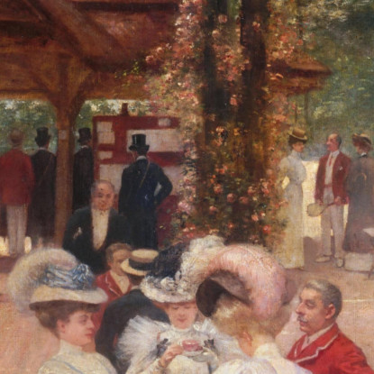 Il Circolo Dell'Isola Di Puteaux Henri Gervex hgr20 quadro stampato su tela