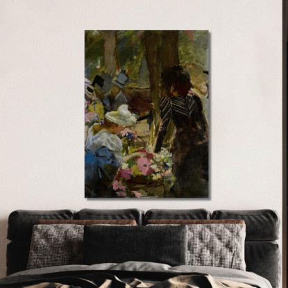 Il Mercato Dei Fiori Henri Gervex hgr21 quadro stampato su tela