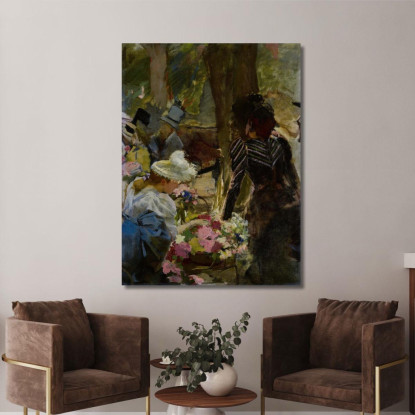 Il Mercato Dei Fiori Henri Gervex hgr21 quadro stampato su tela