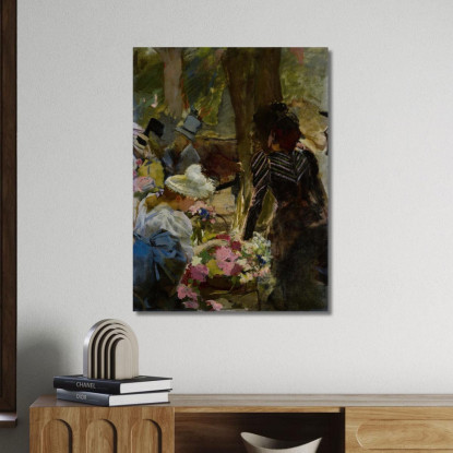 Il Mercato Dei Fiori Henri Gervex hgr21 quadro stampato su tela