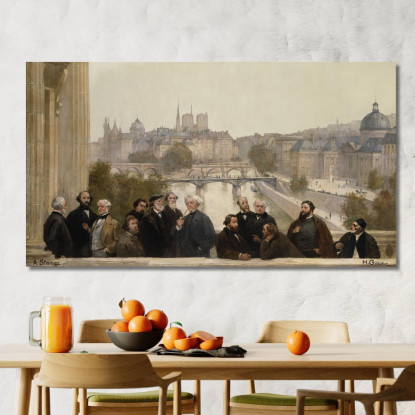 Il Panorama Del Secolo - Dupré Rousseau Isabey Millet Henri Gervex hgr22 quadro stampato su tela