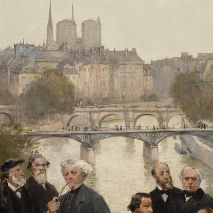 Il Panorama Del Secolo - Dupré Rousseau Isabey Millet Henri Gervex hgr22 quadro stampato su tela