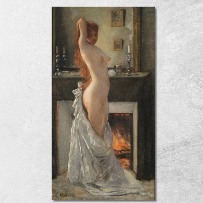 Parisina Alla Sua Toilette Henri Gervex hgr27 quadro stampato su tela