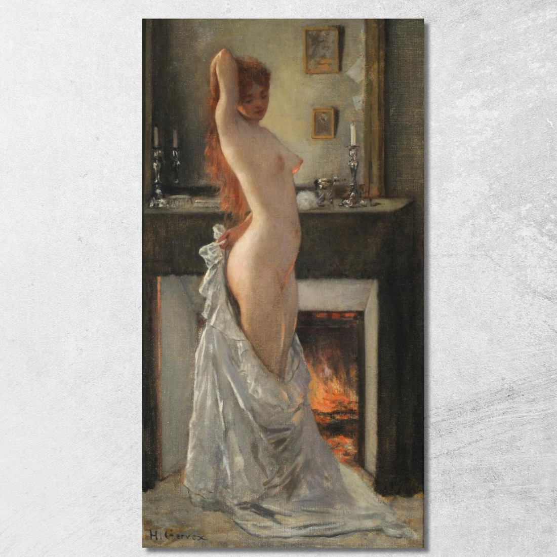 Parisina Alla Sua Toilette Henri Gervex hgr27 quadro stampato su tela