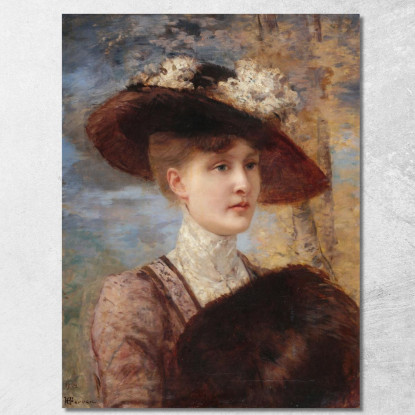 Ritratto Di Madame De Lorgeril Henri Gervex hgr29 quadro stampato su tela