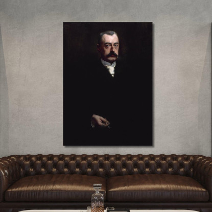 Ritratto Di Pierre Waldeck-Rousseau (1846-1904) Uomo Politico Henri Gervex hgr31 quadro stampato su tela