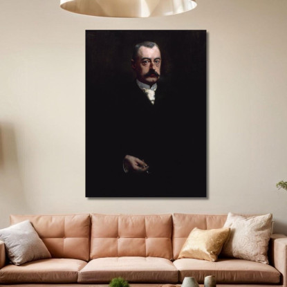 Ritratto Di Pierre Waldeck-Rousseau (1846-1904) Uomo Politico Henri Gervex hgr31 quadro stampato su tela